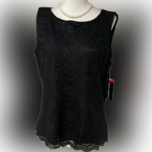 NWT Sandra King beautiful lace top Sz 12 Classic Cottagecore Grandmother Office